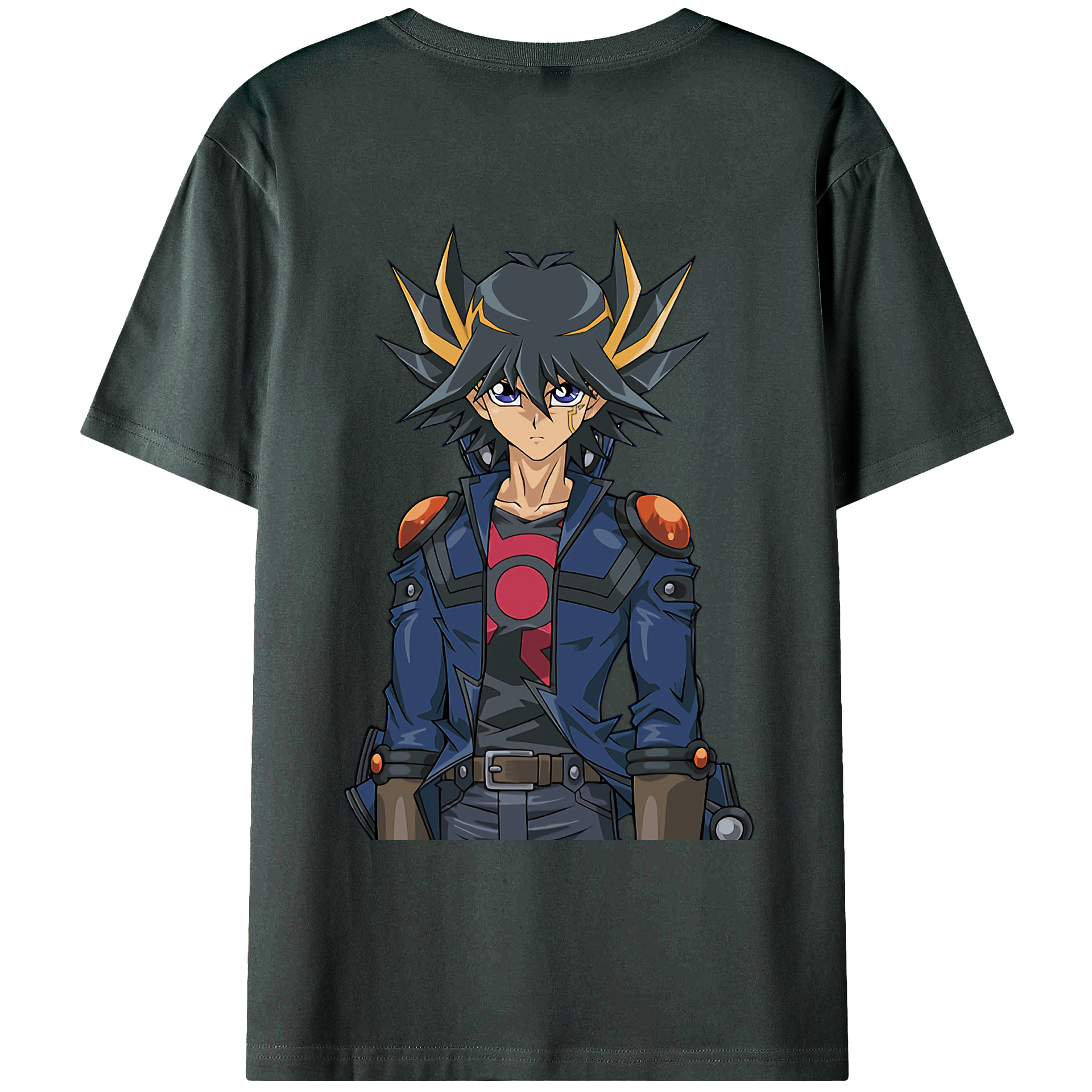 （画像用） 遊☆戯☆王 Yu-Gi-Oh! 綿100％ メンズ半袖Tシャツ（バックプリント） 通気性
